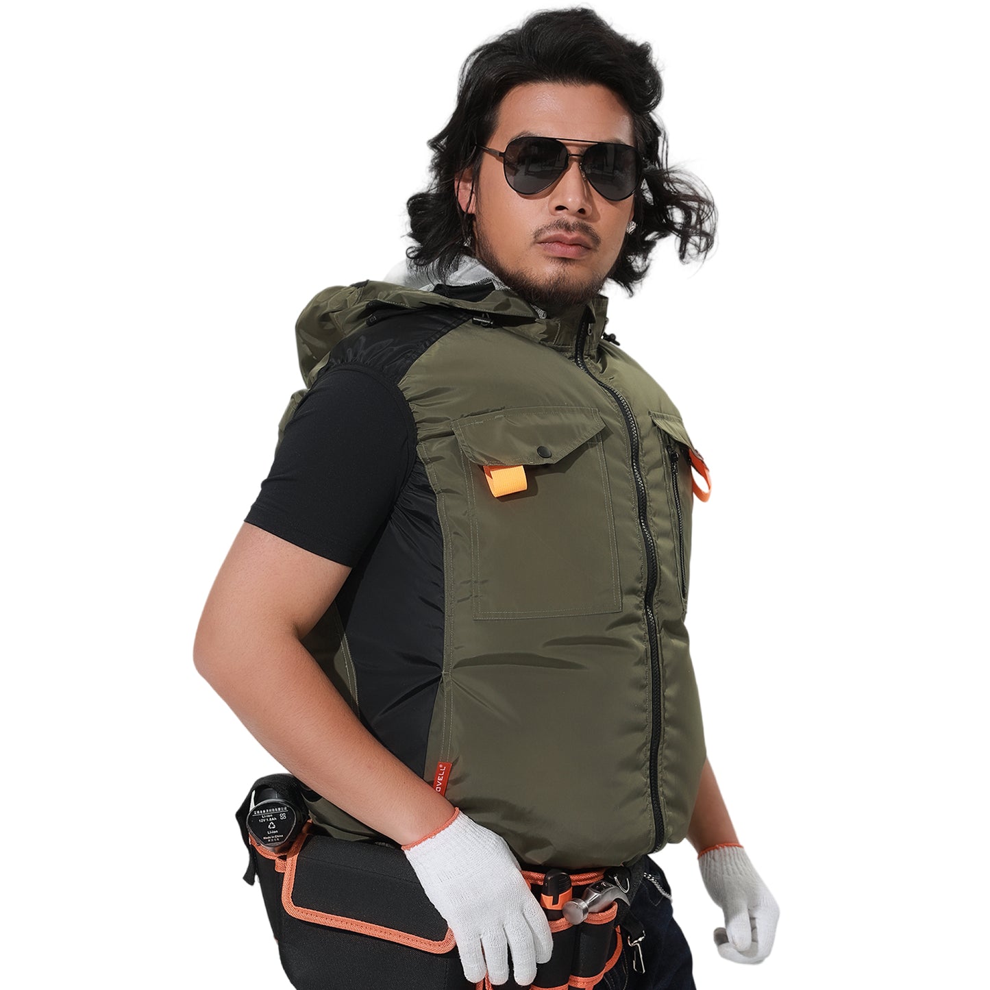 空調服|服のみ【フード付きベスト、7カラー、S~7L】