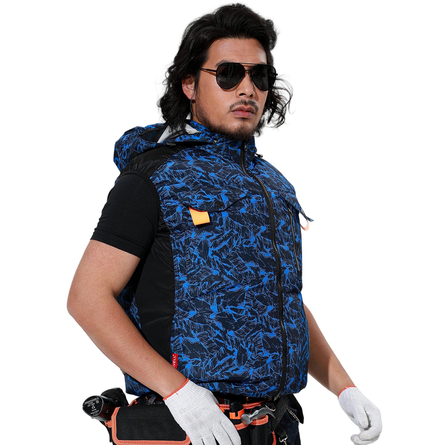 空調服|服のみ【フード付きベスト、7カラー、S~7L】