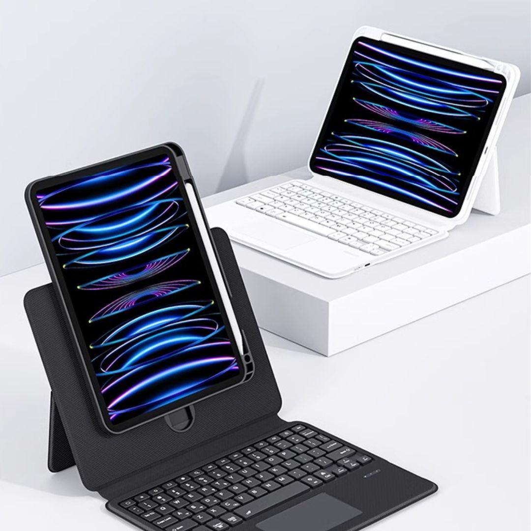 2023 Stylish Keyboard Case for iPad with Foldable Stand and Slide Rails