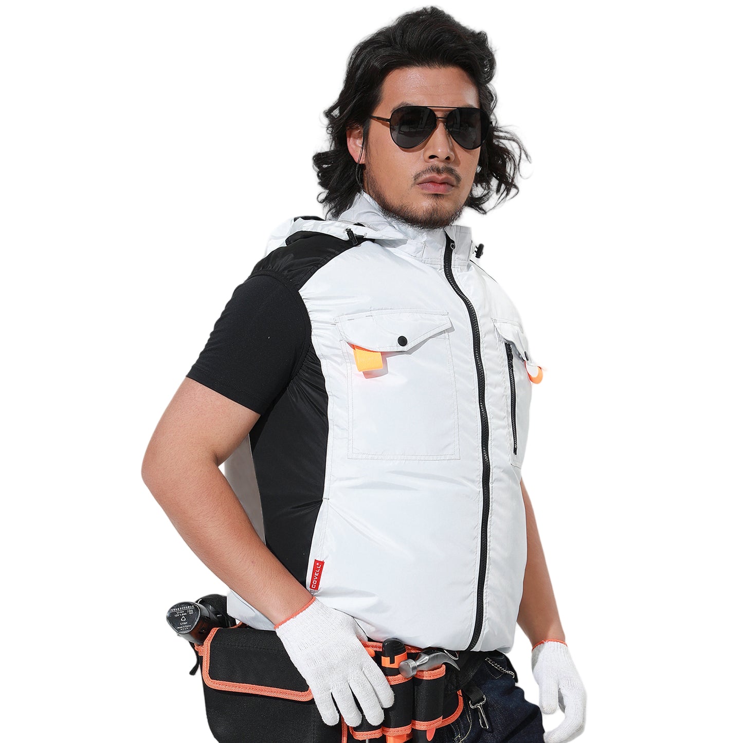 空調服|服のみ【フード付きベスト、7カラー、S~7L】