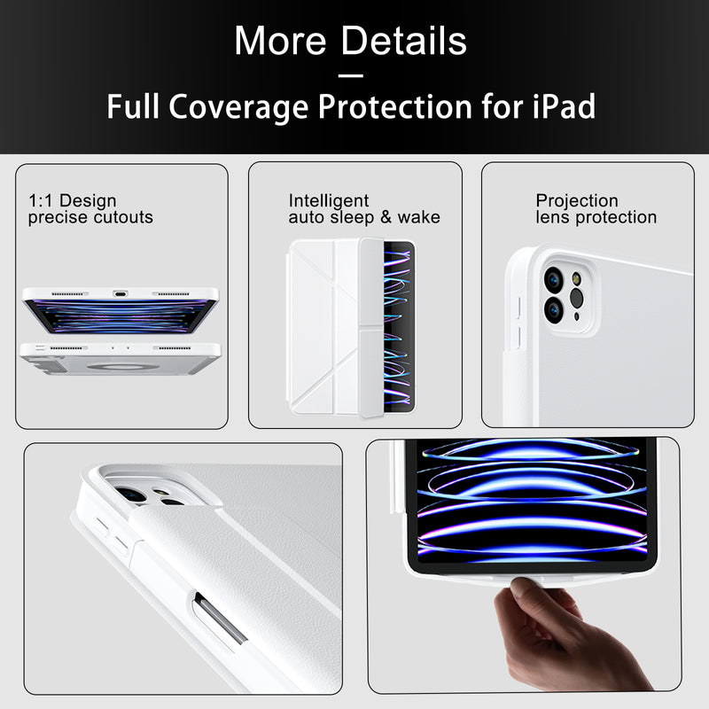 iPad ケース マグネットス吸着式 折りたたみ