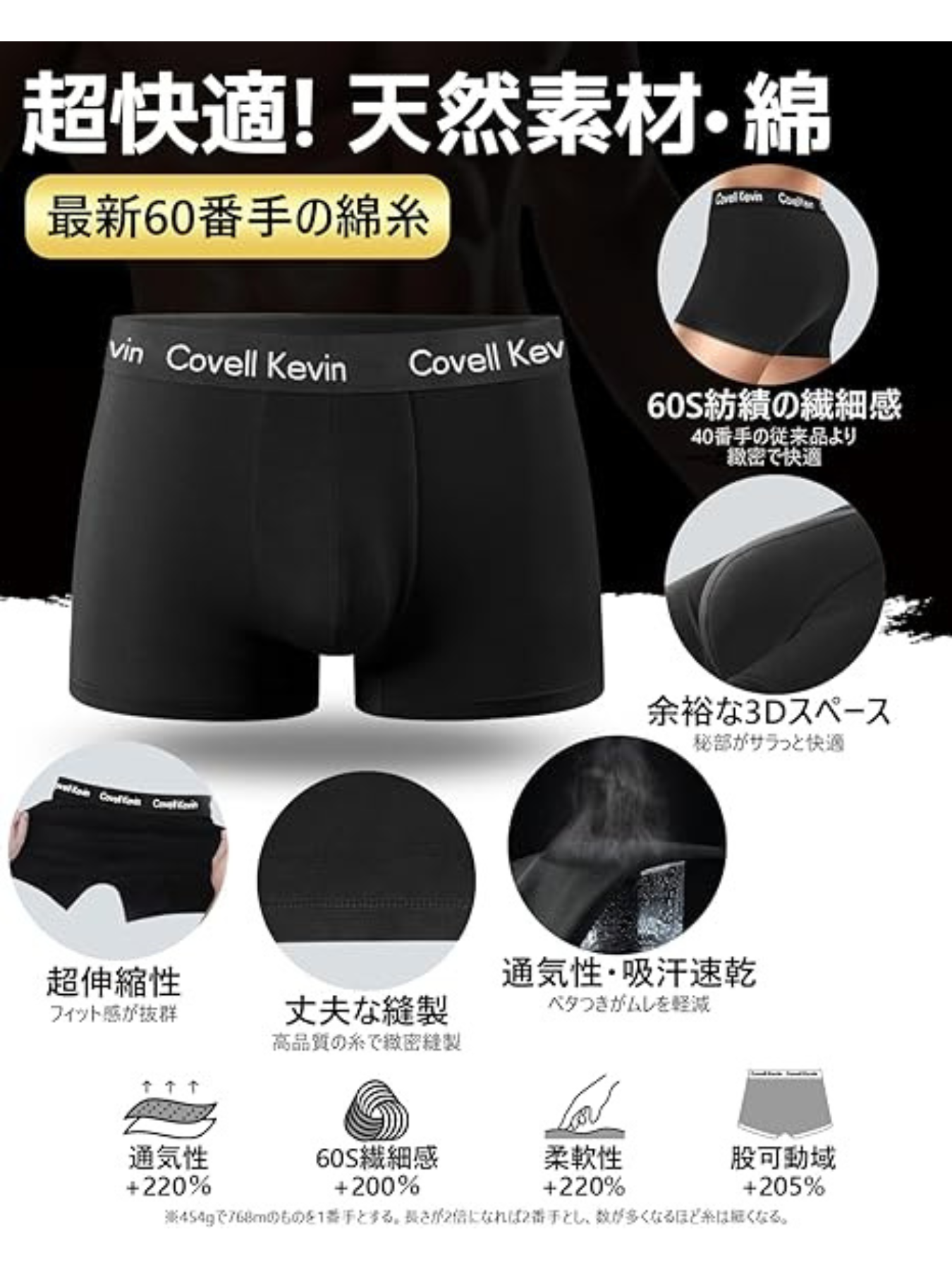 男性|ボクサーパンツ4枚セット