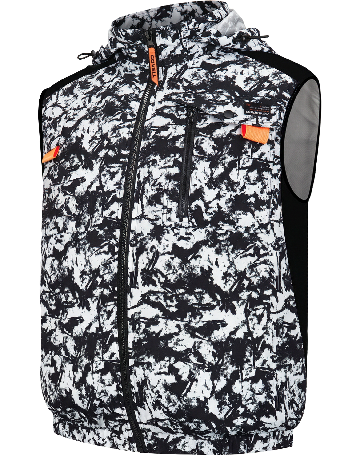 空調冷風服【フード付きベスト、ポリエステル100%、8カラー、S~7L】