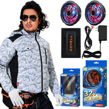 32V|空調服セット【フード付き長袖、3カラー、S~7L】