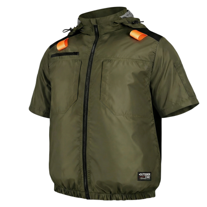 空調冷風服【ハイバックファン、ポリエステル100%、12カラー、S~7L】