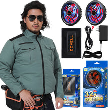 32V|空調服セット【長袖、綿100%、9カラー、S~7L】