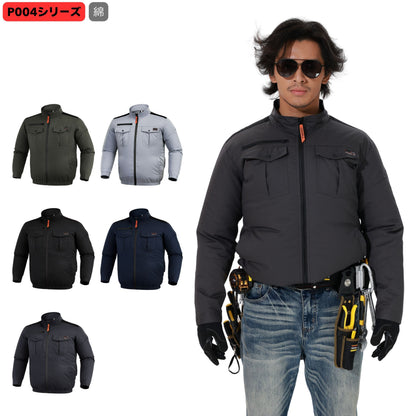 空調冷風服【長袖、綿100％、5カラー、S~7L】