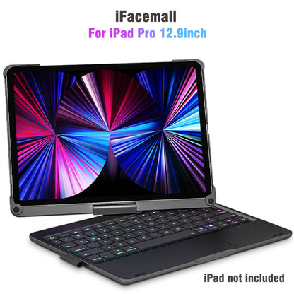 ifacemall iPad Magic Keyboard 360° Rotation Type Bluetooth Keyboard Touchpad Pen Charging Luxury Compatible with All Models